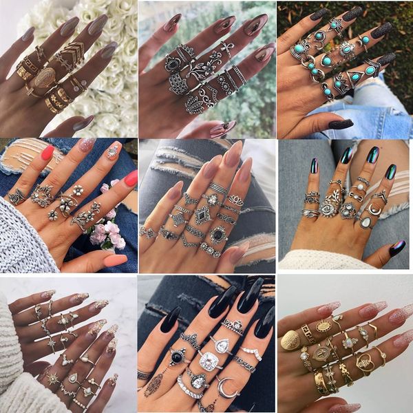 new 20 styles retro diamond crystal ring set mermaid crown gem hollow personality diy women jewelry wholesale ring, Golden;silver
new 20 styles retro diamond crystal ring set mermaid crown gem hollow personality diy women jewelry wholesale ring, Golden;silver