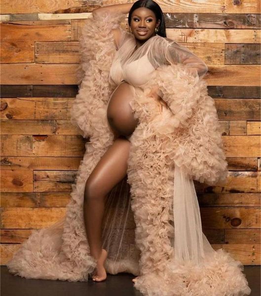 party dresses brown maternity for poshoot luxury ruffles women bathrobe po shoot birthday prom fluffy sleepwear gown, White;black
party dresses brown maternity for poshoot luxury ruffles women bathrobe po shoot birthday prom fluffy sleepwear gown, White;black