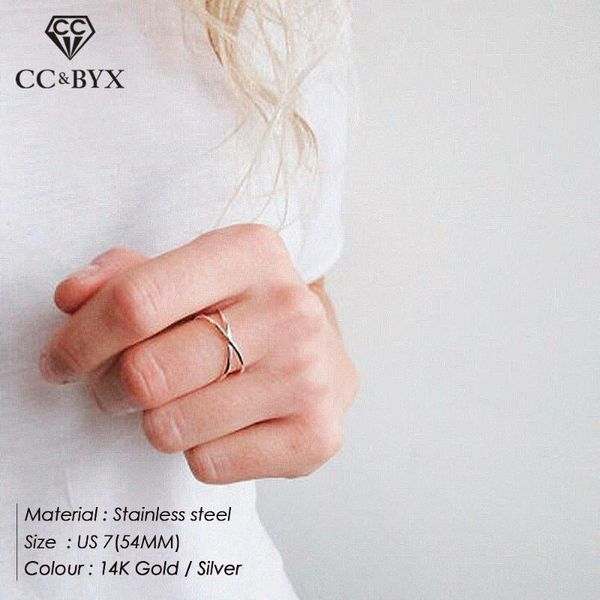 wedding rings stainless steel for women open 2 layers cross finger ring fashion jewelry party gift accessories gold silver color, Slivery;golden
wedding rings stainless steel for women open 2 layers cross finger ring fashion jewelry party gift accessories gold silver color, Slivery;golden