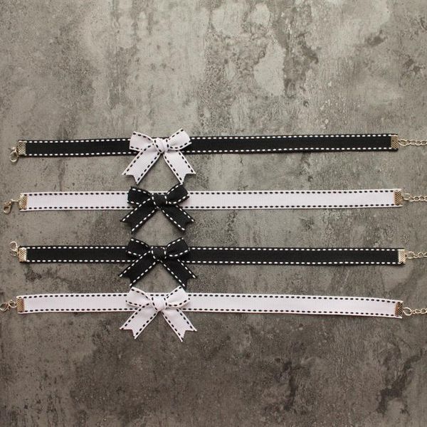 chokers black and white webbing side bow collar chocker dark goth lolita necklace, Golden;silver
chokers black and white webbing side bow collar chocker dark goth lolita necklace, Golden;silver