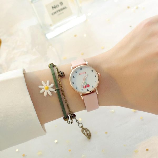 2pcs set women cute bracelet watch cherry daisy decoration alloy small dial leather bracelet korean style watch girl reloj gifts, Slivery;brown
2pcs set women cute bracelet watch cherry daisy decoration alloy small dial leather bracelet korean style watch girl reloj gifts, Slivery;brown