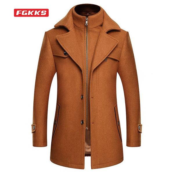 men's wool & blends fgkks autumn and winter double-collar fashion woolen coat men large size windbreaker thickened, Black
men's wool & blends fgkks autumn and winter double-collar fashion woolen coat men large size windbreaker thickened, Black
