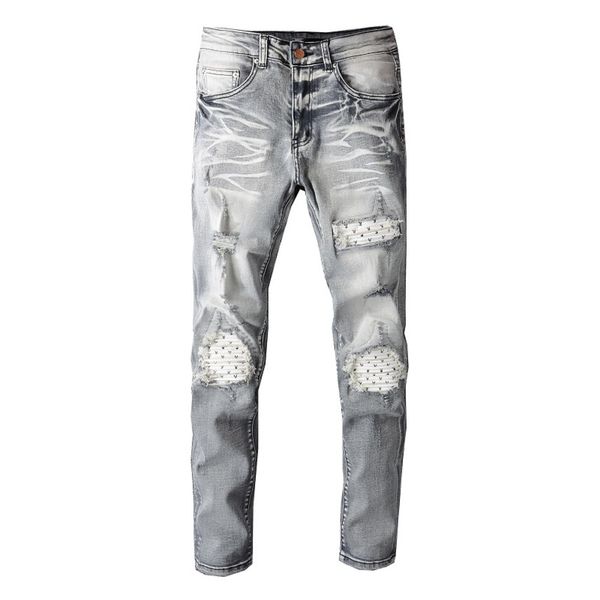 20ss men digner jean ditred ripped biker slim fit motorcycle denim for men fahion jean s pour homm #804, Blue
20ss men digner jean ditred ripped biker slim fit motorcycle denim for men fahion jean s pour homm #804, Blue