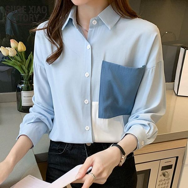 women's blouses & shirts office lady vintage long sleeve women 2021 spring autumn patchwork blouse and turn down collar clothing 13161, White
women's blouses & shirts office lady vintage long sleeve women 2021 spring autumn patchwork blouse and turn down collar clothing 13161, White