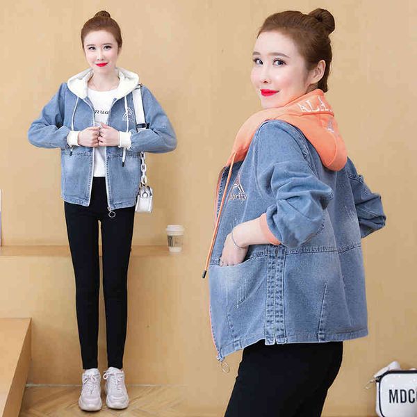 2021 new korean loose et hooded casual cowboy short coat women's small early spring and autumn, Black;brown
2021 new korean loose et hooded casual cowboy short coat women's small early spring and autumn, Black;brown