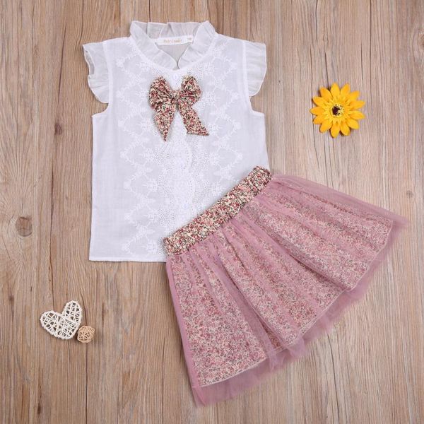 cute girls clothing summer kids baby sleeveless t-shirt+print bow skirt 2pcs outfits set children clothes, White
cute girls clothing summer kids baby sleeveless t-shirt+print bow skirt 2pcs outfits set children clothes, White
