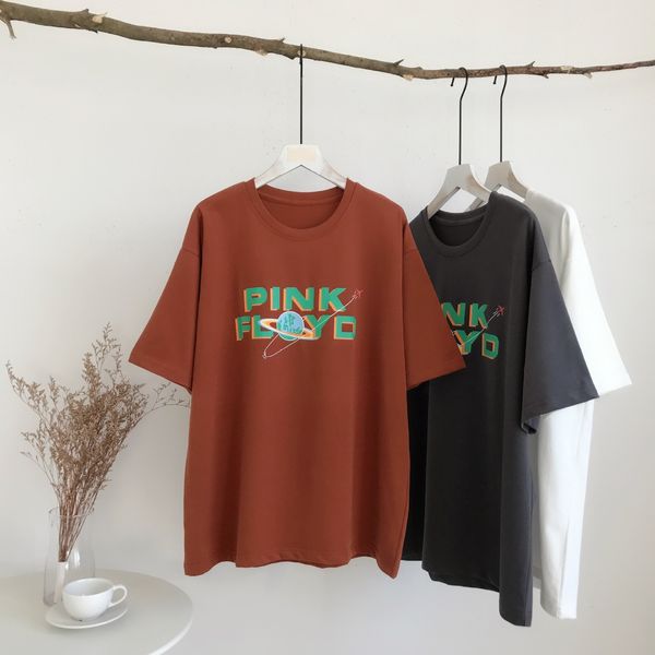 new 2021 print letter short women's t-shirt spring around the neck loose slimming gray background shirt student shirtgdev, White
new 2021 print letter short women's t-shirt spring around the neck loose slimming gray background shirt student shirtgdev, White