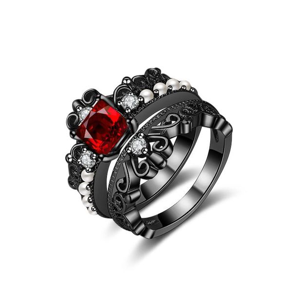 wedding rings x-jue fashion luxury filled pearl for women engagement black gold color red cz zircon sets crown jewelry, Slivery;golden
wedding rings x-jue fashion luxury filled pearl for women engagement black gold color red cz zircon sets crown jewelry, Slivery;golden