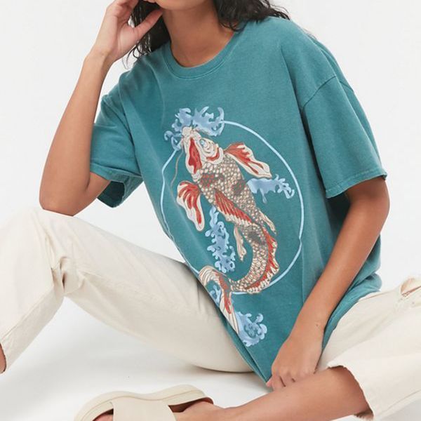 new fish overdyed print t women 2021 summer short sleeve o neck cotton tee shirt boho vintage casual oversize blusas wjh1, White
new fish overdyed print t women 2021 summer short sleeve o neck cotton tee shirt boho vintage casual oversize blusas wjh1, White