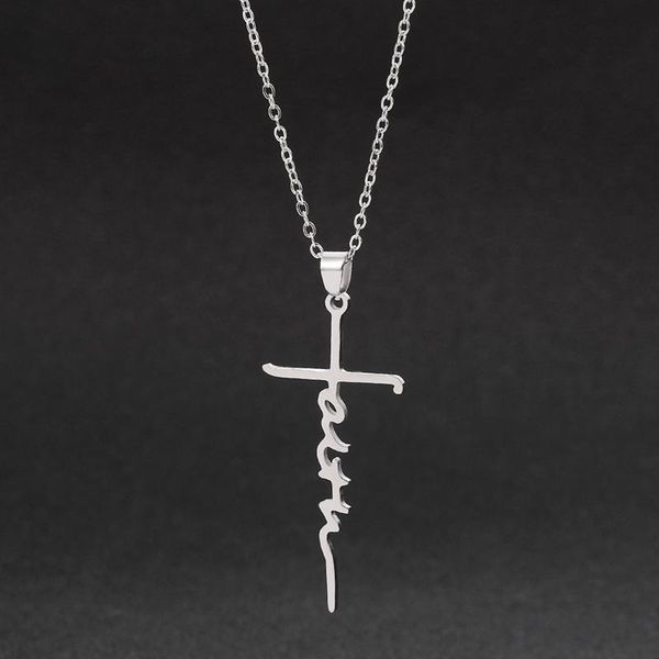 chains 1pc stainless steel cross pendant necklace faith necklaces women men fashion jewelry gift, Silver
chains 1pc stainless steel cross pendant necklace faith necklaces women men fashion jewelry gift, Silver