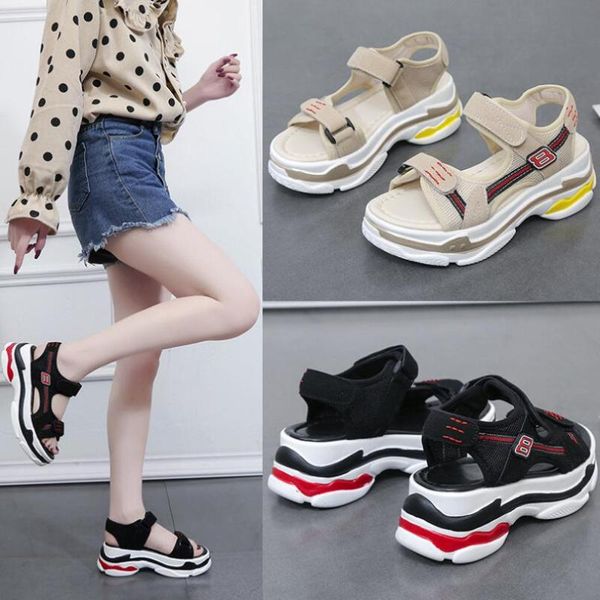 sandals summer ladies korean version of the platform shoes young students casual sports beach, Black
sandals summer ladies korean version of the platform shoes young students casual sports beach, Black