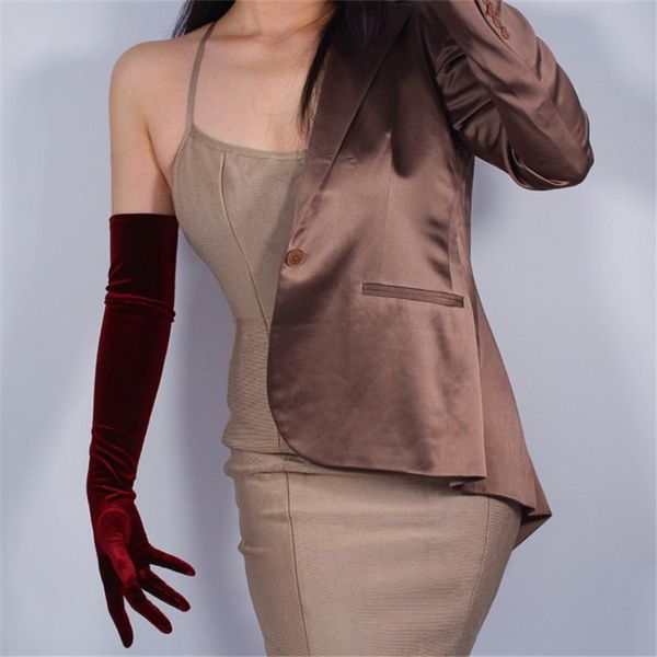 five fingers gloves women' velvet 60cm long wine red over elbow female high elastic gold touch screen jhsr60, Blue;gray
five fingers gloves women' velvet 60cm long wine red over elbow female high elastic gold touch screen jhsr60, Blue;gray