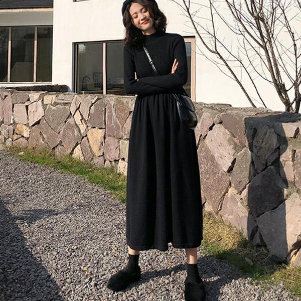 casual dresses knitted long sweater autumn winter women maxi dress a-line party, Black;gray
casual dresses knitted long sweater autumn winter women maxi dress a-line party, Black;gray