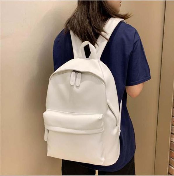 school bags preppy style men women soft leather bag luxury designer solid double zipper shoulder travel backpack
school bags preppy style men women soft leather bag luxury designer solid double zipper shoulder travel backpack