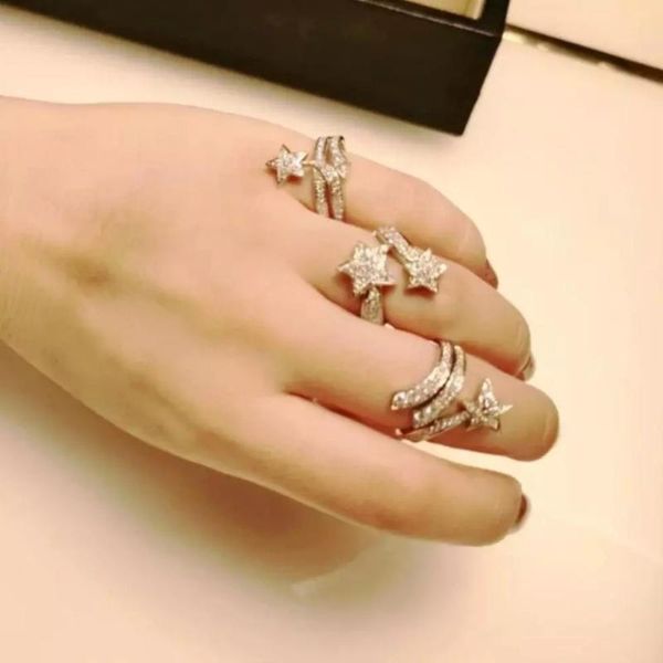 cluster rings fashion luxury wedding brand start-shape party ladies ring zircon for women gift jewelry, Golden;silver
cluster rings fashion luxury wedding brand start-shape party ladies ring zircon for women gift jewelry, Golden;silver