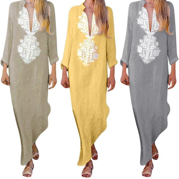 casual dresses women elegant party fashion v neck maxi dress autumn printing loose comfy long sleeve vestido robes, Black;gray
casual dresses women elegant party fashion v neck maxi dress autumn printing loose comfy long sleeve vestido robes, Black;gray