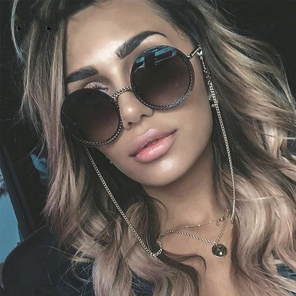 sunglasses fashion round feminine glasses vintage rimless ladies gradient women's, White;black
sunglasses fashion round feminine glasses vintage rimless ladies gradient women's, White;black