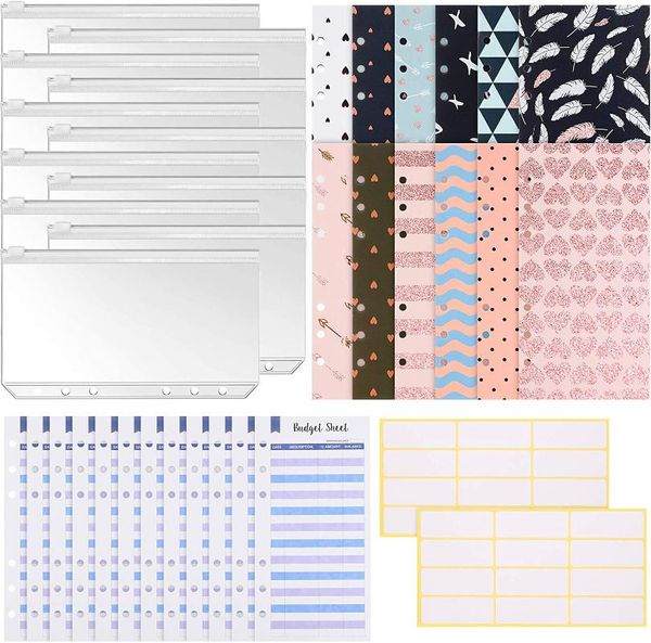 gift wrap 36 pieces a6 binder budget cash envelopes system planner organizer, 12 money envelopes, expense sheets
gift wrap 36 pieces a6 binder budget cash envelopes system planner organizer, 12 money envelopes, expense sheets