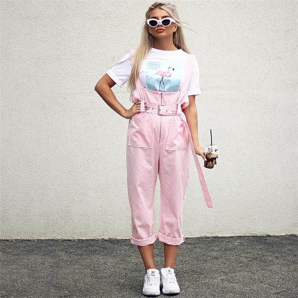 women's jumpsuits & rompers shoulder strapes zipper pockets wide leg pants pink solid jumpsuit 2021 autumn winter arrivals fashion fema, Black;white
women's jumpsuits & rompers shoulder strapes zipper pockets wide leg pants pink solid jumpsuit 2021 autumn winter arrivals fashion fema, Black;white