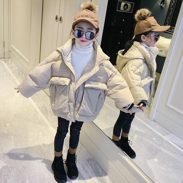 down coat winter girls hooded mid-length jackets thick warm children solid color coats kids teenager hairy windproof bread service, Blue;gray
down coat winter girls hooded mid-length jackets thick warm children solid color coats kids teenager hairy windproof bread service, Blue;gray