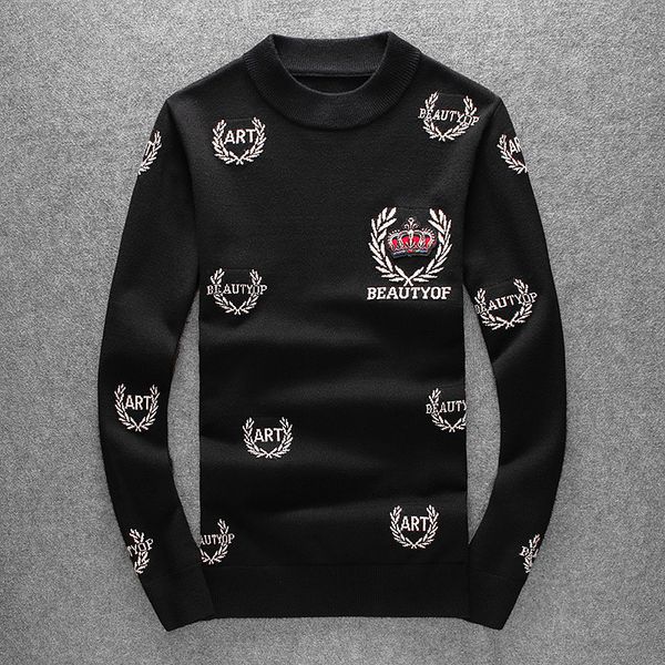 men's hoodies & sweatshirts informal embroidered sweater, asian oversized cotton, cashmere, beige crown, drake # d35, Black
men's hoodies & sweatshirts informal embroidered sweater, asian oversized cotton, cashmere, beige crown, drake # d35, Black