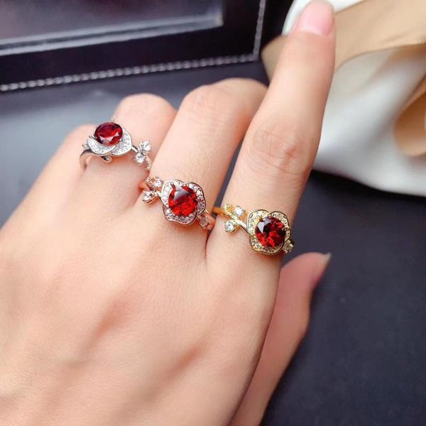 cluster rings natural and real garnet ring wedding engagement for women 925 sterling silver, Golden;silver
cluster rings natural and real garnet ring wedding engagement for women 925 sterling silver, Golden;silver