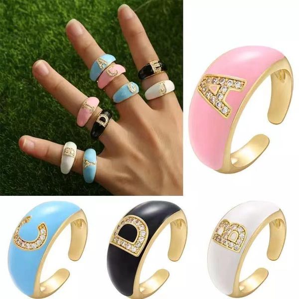 wedding rings fashion 26 english letters 4 colors enamal diy name inlaid zircon open color ring female classic jewelry engagement ringgift, Slivery;golden
wedding rings fashion 26 english letters 4 colors enamal diy name inlaid zircon open color ring female classic jewelry engagement ringgift, Slivery;golden