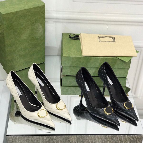 luxury designer shoes for woman metal design pointed toes high-heels fashion ladies letter leather wedding shoes sandals size 35-41, Black
luxury designer shoes for woman metal design pointed toes high-heels fashion ladies letter leather wedding shoes sandals size 35-41, Black