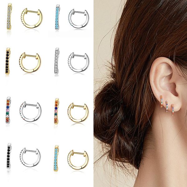 stud bisaer circle earrings 925 sterling silver simple cz women female classic jewelry hse498, Golden;silver
stud bisaer circle earrings 925 sterling silver simple cz women female classic jewelry hse498, Golden;silver
