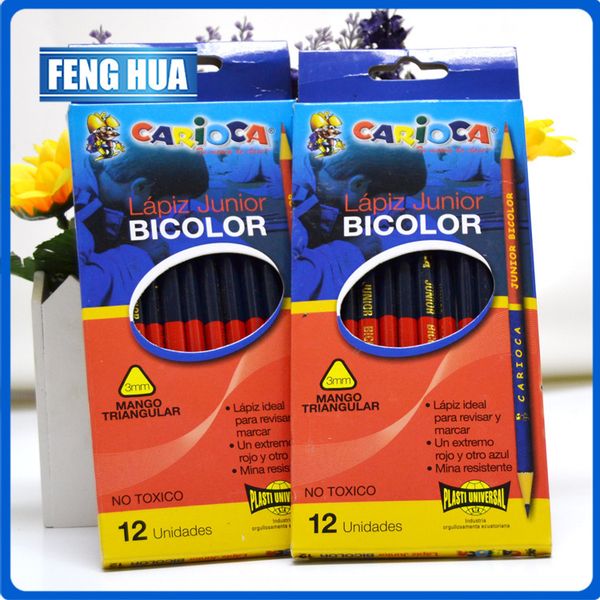 pen triangle bar double head two color cil with two sharp ends
pen triangle bar double head two color cil with two sharp ends