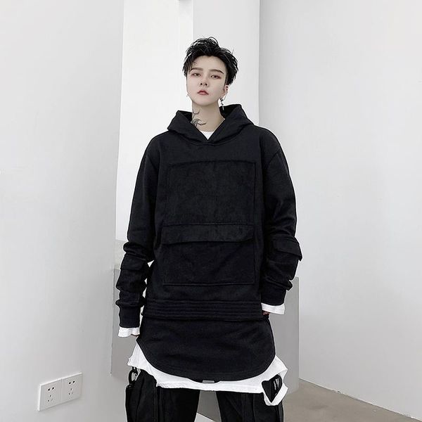 men's hoodies & sweatshirts hooded sweater coat autumn korean version youth hip hop season dark department ins large pocket, Black
men's hoodies & sweatshirts hooded sweater coat autumn korean version youth hip hop season dark department ins large pocket, Black