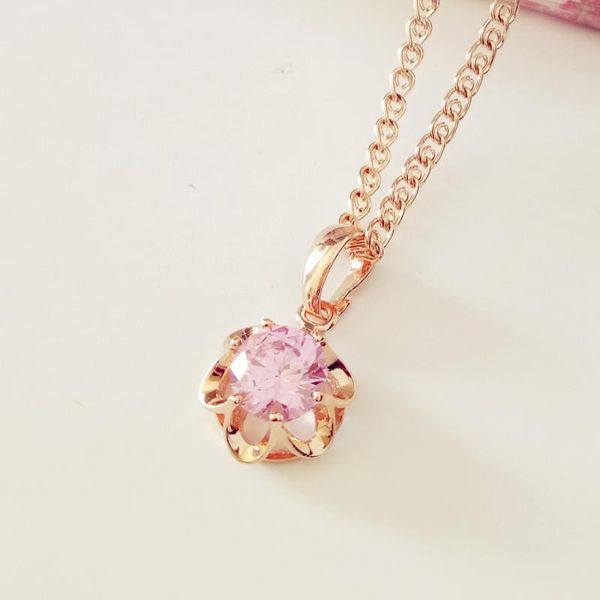 pendants 2021 cute women jewelry pink rose gold color luxury round shape purple cubic zircon necklace, Black
pendants 2021 cute women jewelry pink rose gold color luxury round shape purple cubic zircon necklace, Black