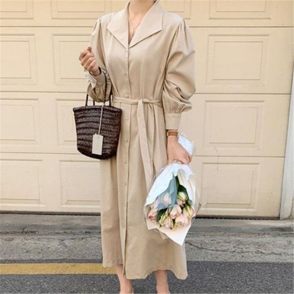 casual dresses autumn cotton simple long dress women 2021 chic retro v neck vintage vestido singe-breasted sashes shirt style, Black;gray
casual dresses autumn cotton simple long dress women 2021 chic retro v neck vintage vestido singe-breasted sashes shirt style, Black;gray