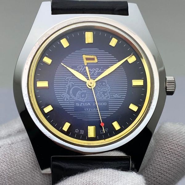 wristwatches men's watch hongqi blue panda palette dial manual mechanical chinese, Slivery;brown
wristwatches men's watch hongqi blue panda palette dial manual mechanical chinese, Slivery;brown
