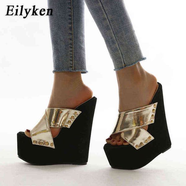 slippers eilyken summer golden roman women peep toe platform wedges sandals fashion high heels female shoes new220308, Black
slippers eilyken summer golden roman women peep toe platform wedges sandals fashion high heels female shoes new220308, Black