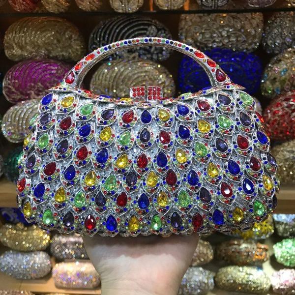 evening bags fashion silver metal clutch colorful rhinestone lady party handbag luxury dinner crystal purse women
evening bags fashion silver metal clutch colorful rhinestone lady party handbag luxury dinner crystal purse women
