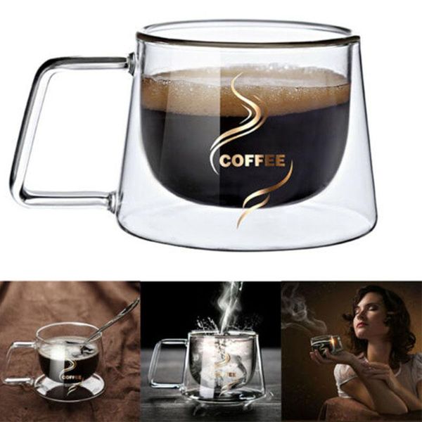 200ml double-walled coffee mug set of 2 heat resistant double wall glass coffee cups clear drinking cup
200ml double-walled coffee mug set of 2 heat resistant double wall glass coffee cups clear drinking cup