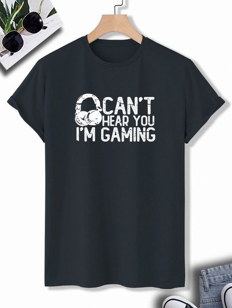 men slogan graphic tee t2de#, White;black
men slogan graphic tee t2de#, White;black