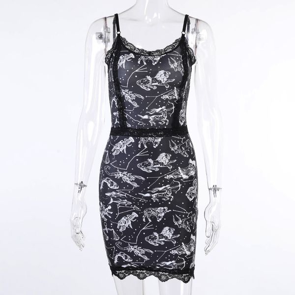 slim printed spaghetti straps mini dress women gothic bodycon splice lace dress street backless nightclub dress, Black;gray
slim printed spaghetti straps mini dress women gothic bodycon splice lace dress street backless nightclub dress, Black;gray