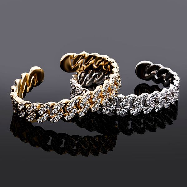 men women hip hop bangles luxury bling zircon bangles fashion 18k gold rhodium plated geometric cuban chain bangles, Black
men women hip hop bangles luxury bling zircon bangles fashion 18k gold rhodium plated geometric cuban chain bangles, Black