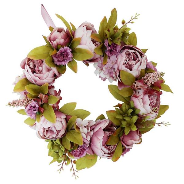 1pc simulation peony wreath artificial peony flower garland church wedding decor
1pc simulation peony wreath artificial peony flower garland church wedding decor