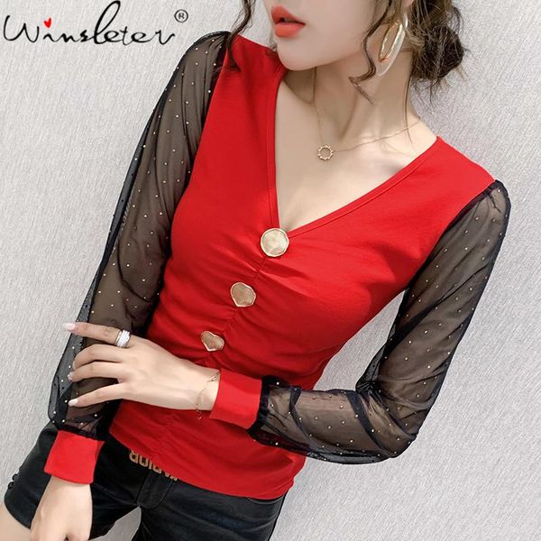 women's t-shirt fall winter clothing women korean style patchwork mesh diamonds ropa mujer long sleeve cotton tees t08536l, White
women's t-shirt fall winter clothing women korean style patchwork mesh diamonds ropa mujer long sleeve cotton tees t08536l, White