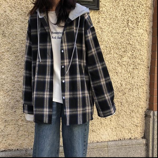 korea ins harajuku vintage bf plaid hooded long sleeved jacket female winter new fashion oversize loose casual blouse jacket, Black;brown
korea ins harajuku vintage bf plaid hooded long sleeved jacket female winter new fashion oversize loose casual blouse jacket, Black;brown