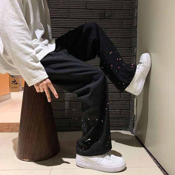 men's pants sweatpants men ink spray paint wide-leg casual summer japan retro male oversized trousers fashion streetwear clothing, Black
men's pants sweatpants men ink spray paint wide-leg casual summer japan retro male oversized trousers fashion streetwear clothing, Black