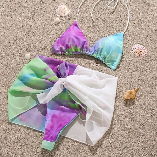 women's swimwear 2021 tie dye thong bikini female swimsuit women three-pieces set halter bather bathing suit swim lady y2493, White;black
women's swimwear 2021 tie dye thong bikini female swimsuit women three-pieces set halter bather bathing suit swim lady y2493, White;black