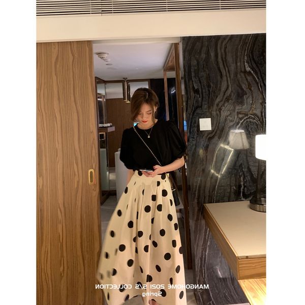 skirts homemade wave dot for women's spring 2021 fashion temperament high waist loose a-line medium long umbrella skirt, Black
skirts homemade wave dot for women's spring 2021 fashion temperament high waist loose a-line medium long umbrella skirt, Black