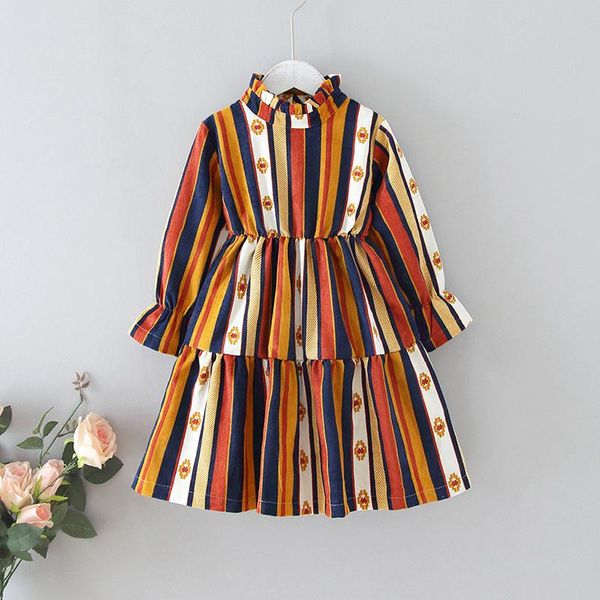 girl's dresses baby girls casual stripe spring autumn fall kid colorful layered princess elegant vestidos children full sleeve clothing, Red;yellow
girl's dresses baby girls casual stripe spring autumn fall kid colorful layered princess elegant vestidos children full sleeve clothing, Red;yellow