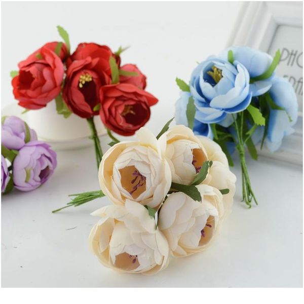 6pcs silk small tea bud rose artificial flower bouquet stamens for home wedding decoration diy wreath clothe hats acc jllcwa
6pcs silk small tea bud rose artificial flower bouquet stamens for home wedding decoration diy wreath clothe hats acc jllcwa