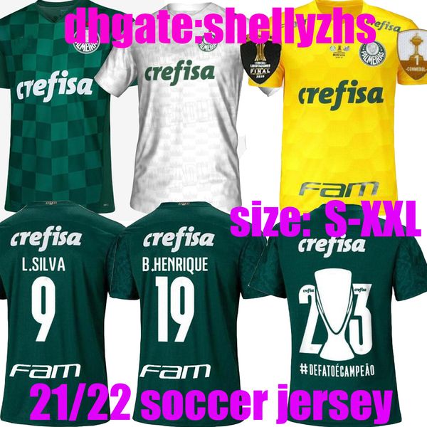21 22 camisas palmeiras soccer jersey g.gomez g.veron .adriano ramires dudu 2021 2022 libertadores finals men women kids kit football shirt, Black;yellow
21 22 camisas palmeiras soccer jersey g.gomez g.veron .adriano ramires dudu 2021 2022 libertadores finals men women kids kit football shirt, Black;yellow