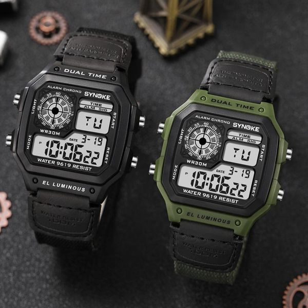 wristwatches synoke brand fashion men sports watches nylon strap digital clock military watch male men's relogios masculino, Slivery;brown
wristwatches synoke brand fashion men sports watches nylon strap digital clock military watch male men's relogios masculino, Slivery;brown